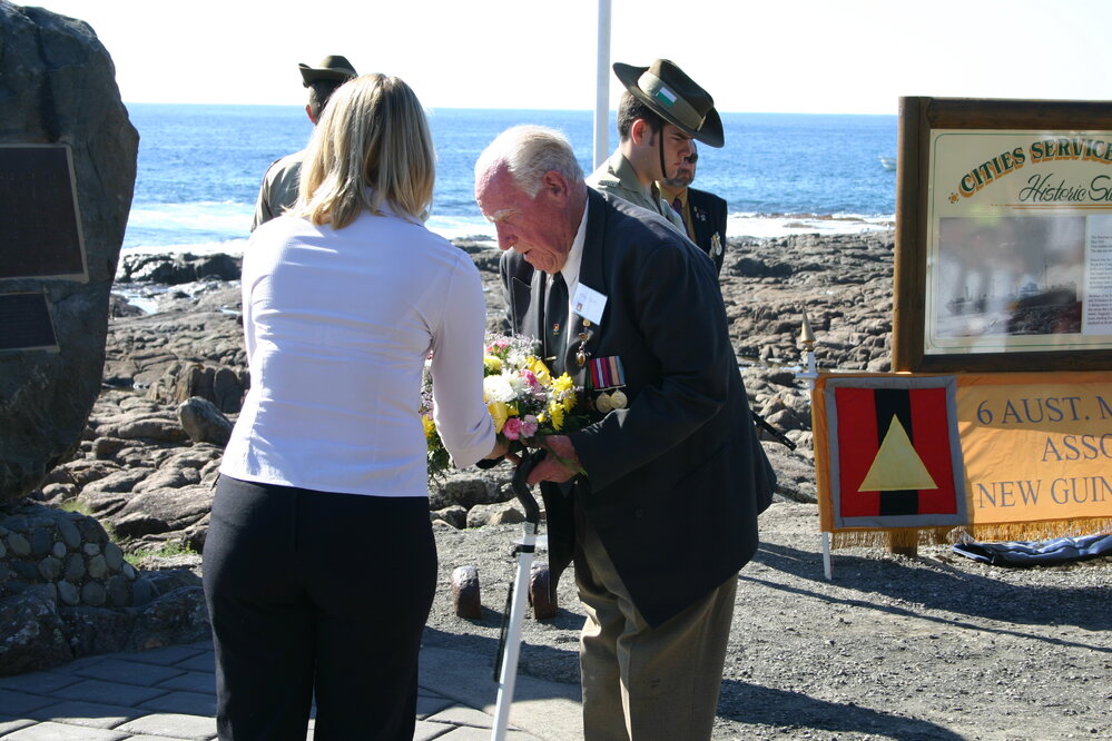 Remembrance Service at the 'Cities Service Boston' Memorial, Bass Point