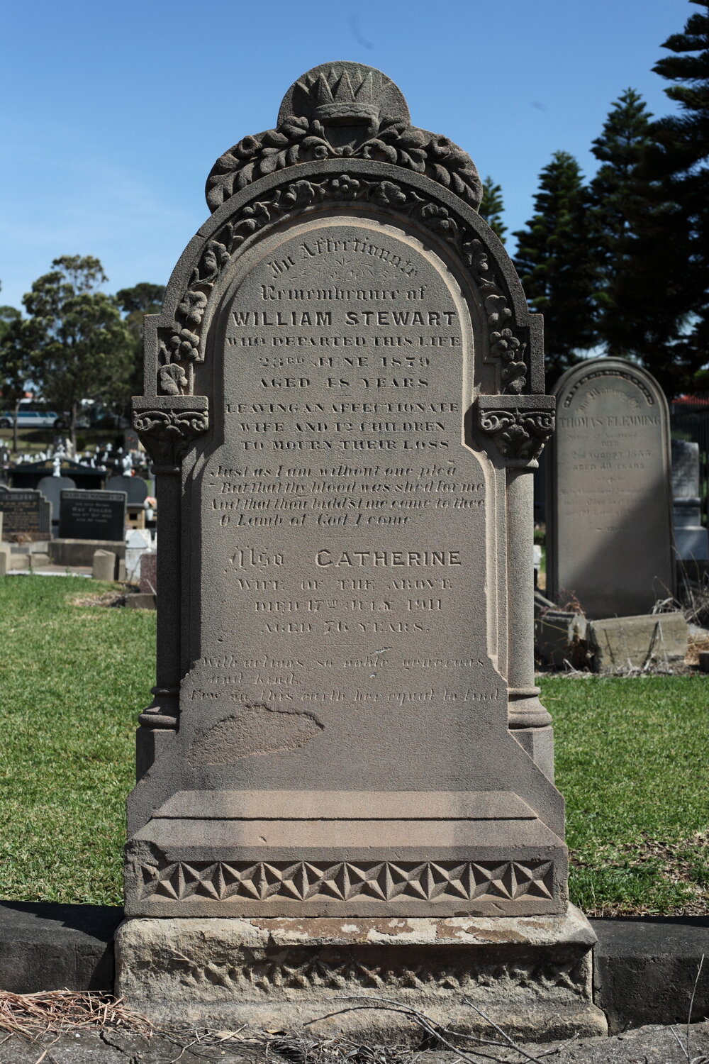 William and Catherine Stewart Headstone