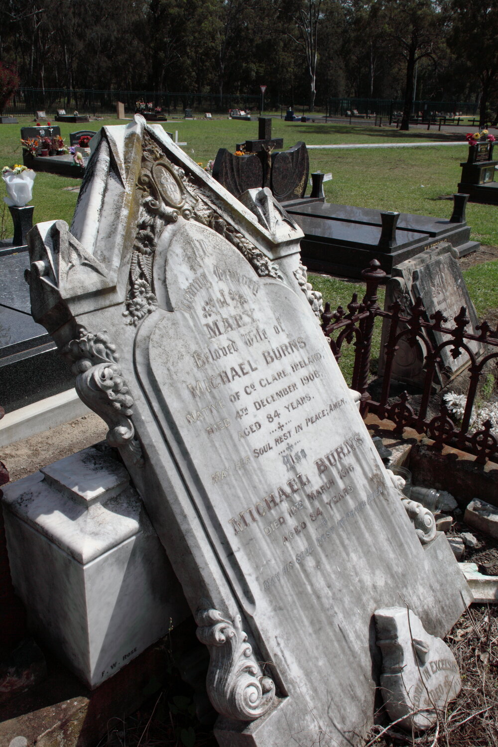 Michael and Mary Burns Headstone