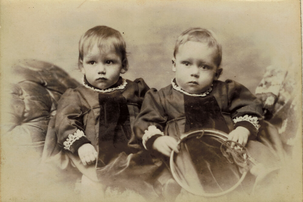 Twins Charles Francis and John Thomas James