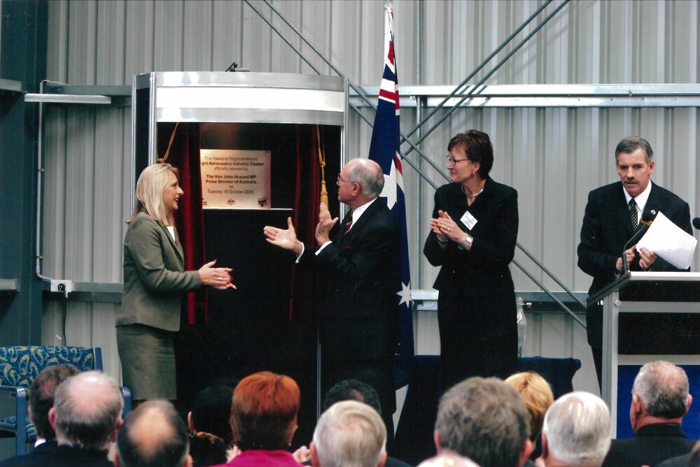 Prime Minister John Howard at Illawarra Regional Airport