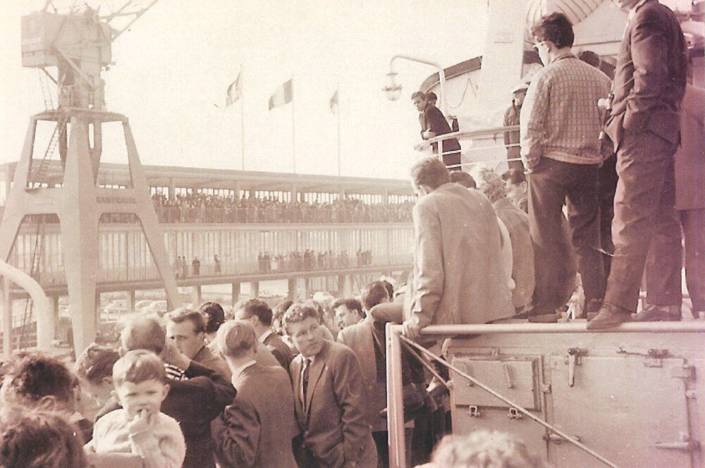 The 'Castle Felice' Leaving the Port in Germany for Australia