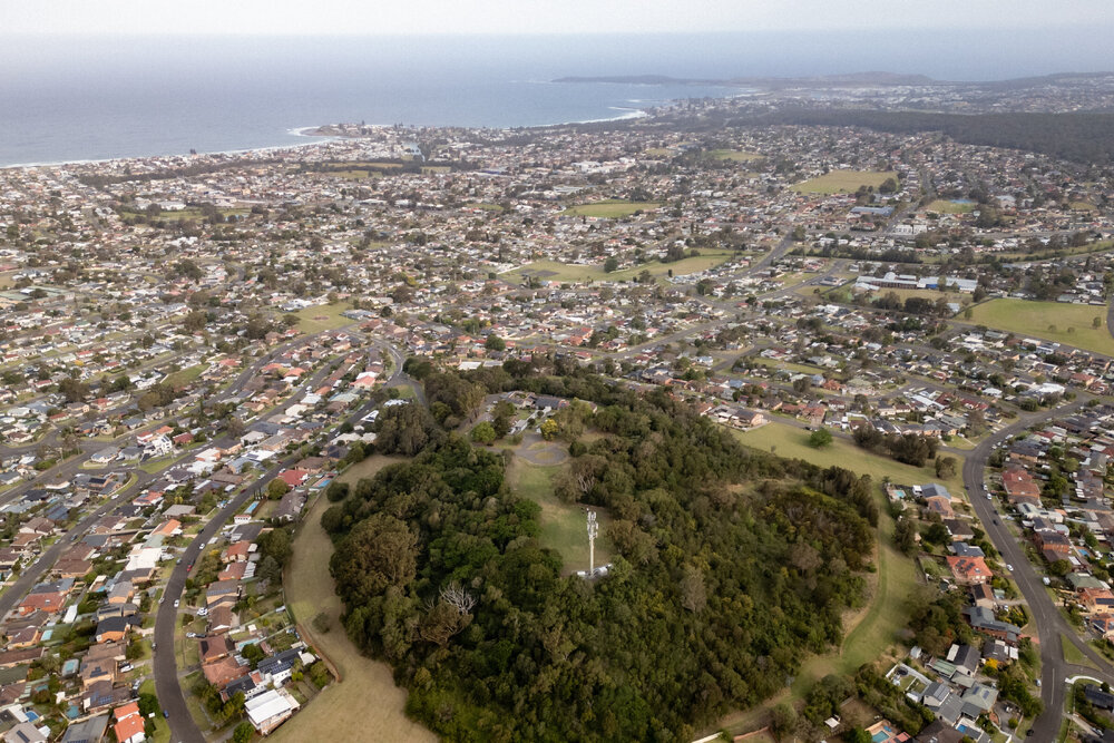 Aerial View Mount Warrigal to Bass Point