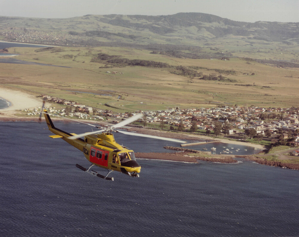 National Safety Council of Australia Helicopter off Shellharbour Village.