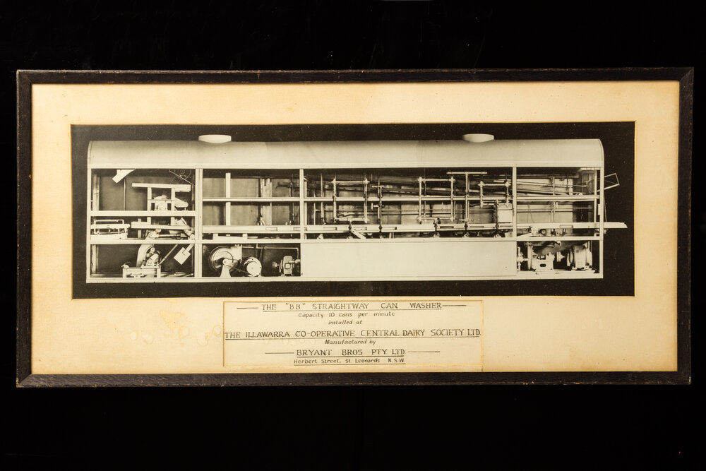 The BB Straightway Can Washer Photograph - Illawarra Cooperative Central Dairy Factory