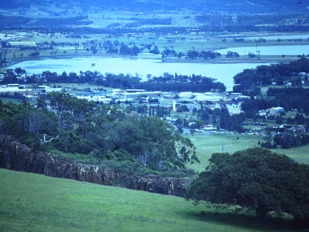 View from Dunster's Hill over Wentworth Hills Quarry and Albion Park Rail