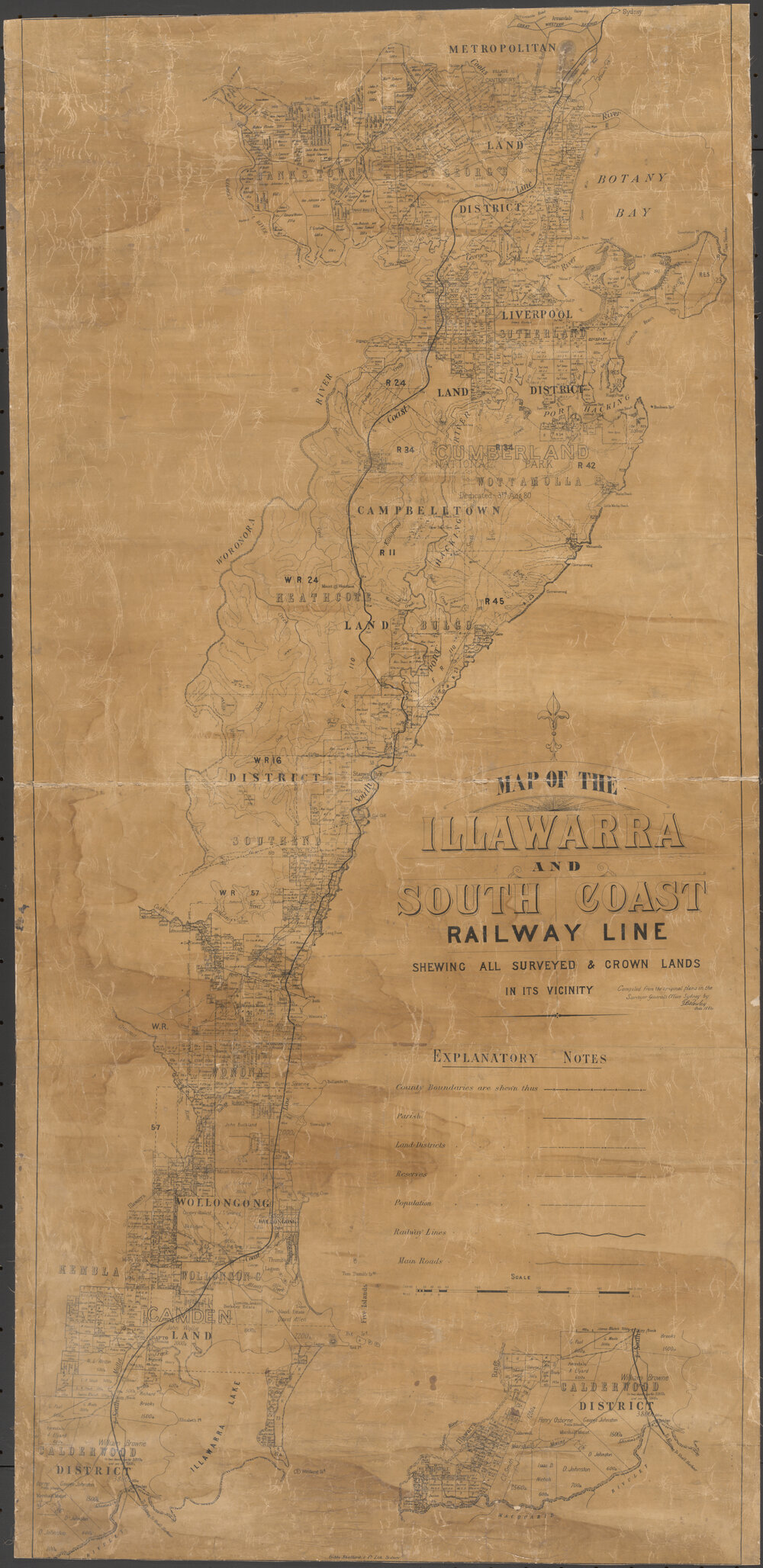 Map of the Illawarra and South Coast Railway Line
