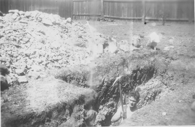Arthur Parkinson Digging an Air Raid Shelter
