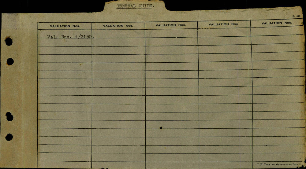 1942 - 1944 North Ward Valuation Book 1