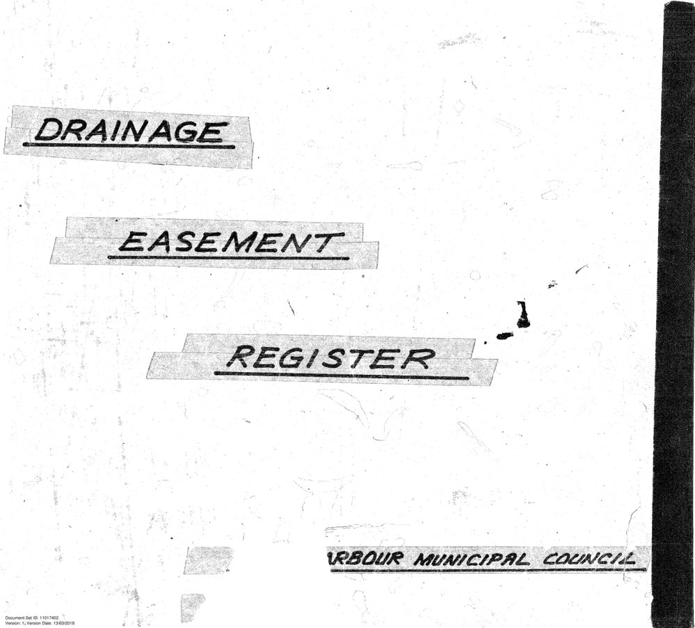 Shellharbour Municipal Council Drainage Easement Register