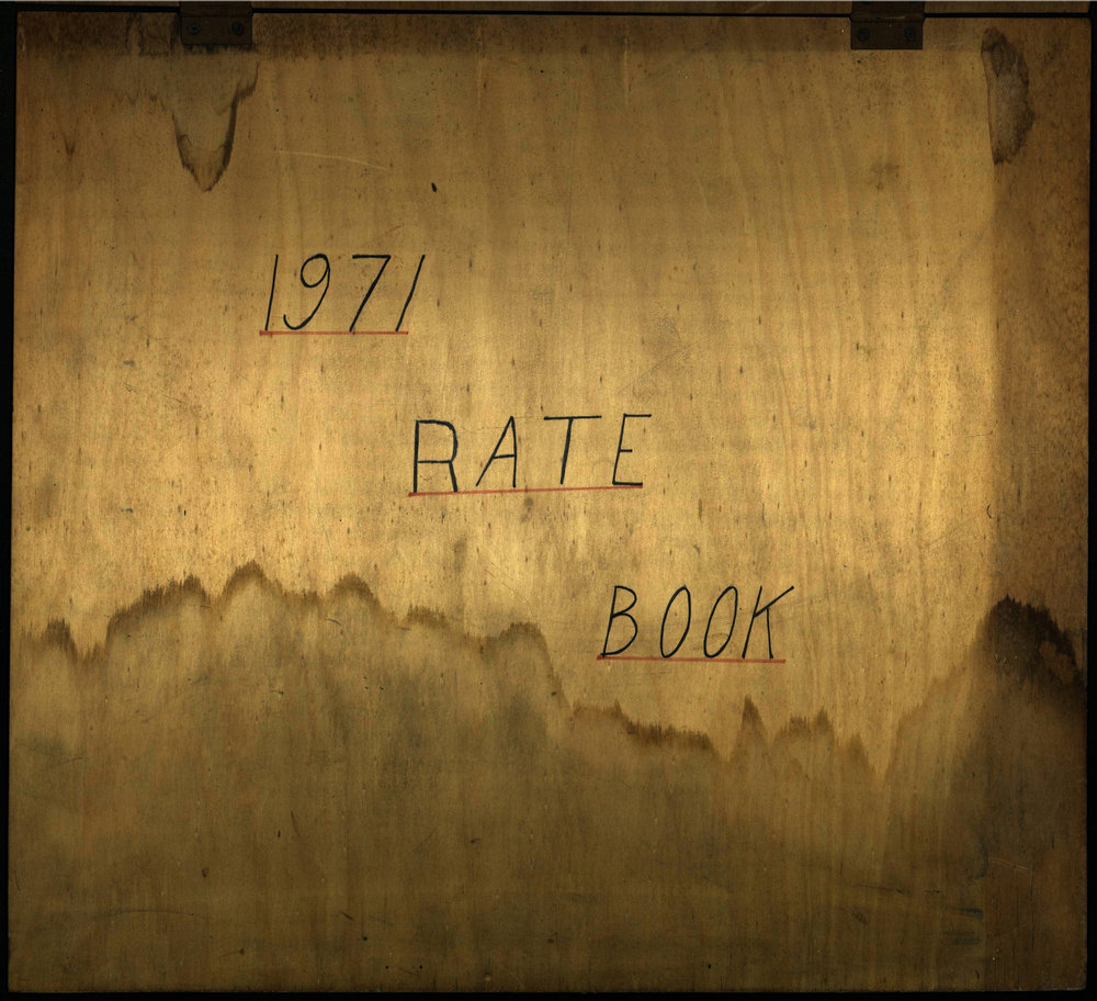 1971 Rate Book Financial Ledger