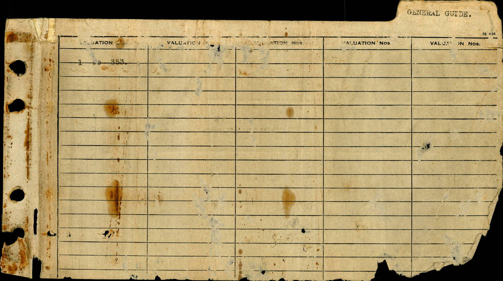 1948 - 1950 Central Ward Valuation Book