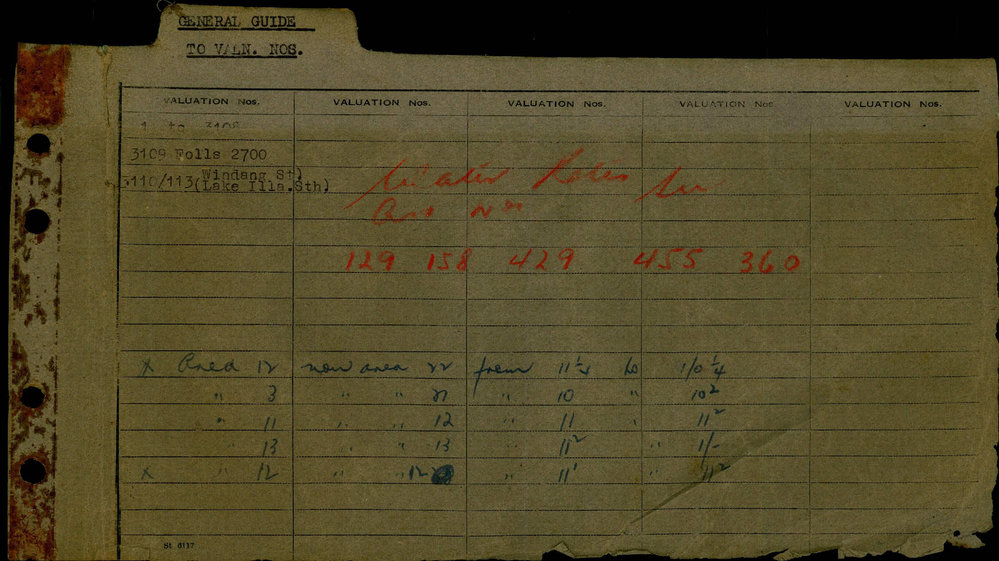 1951 - 1953 North Ward Valuation Book 1