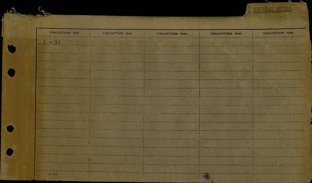 1951 - 1953 West Ward Valuation Book