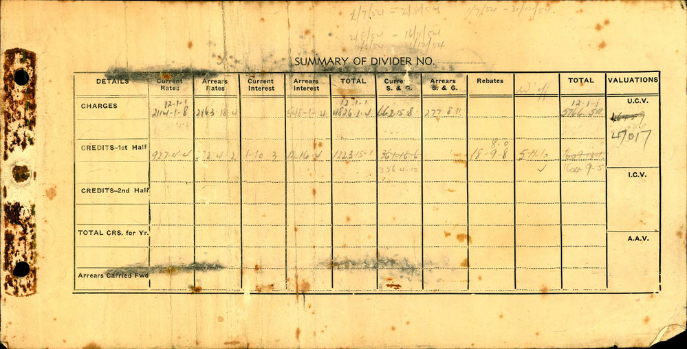 1954 Central Ward Rates Book 4