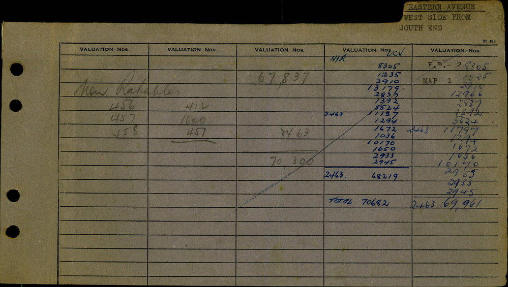 1954 - 1956 East Ward Valuation Book 2