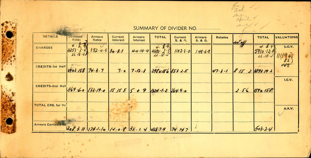 1954 West Ward Rates Book 2