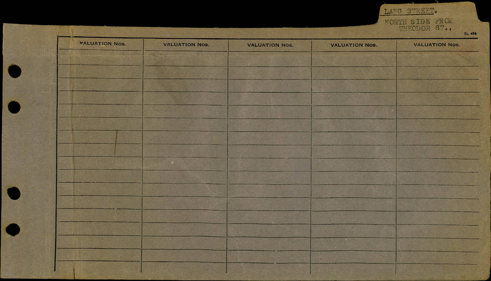 1957 - 1960 Central Ward Valuation Book 4