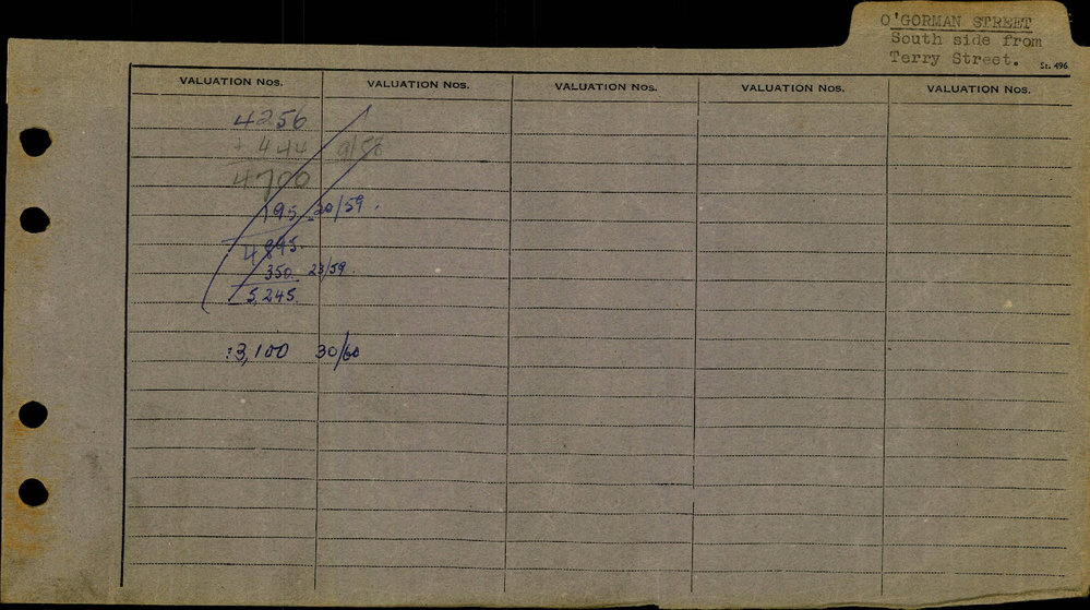 1957 - 1960 West Ward Valuation Book 2