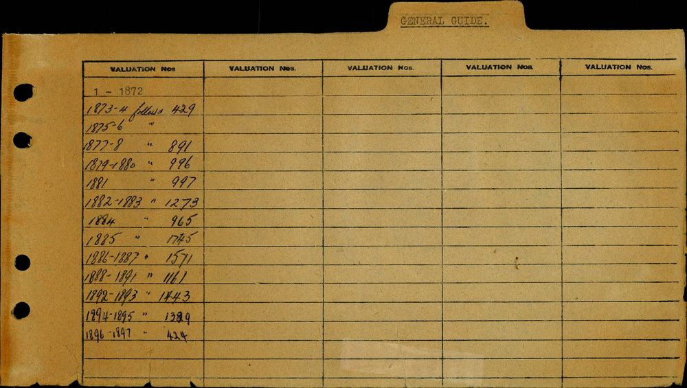 1961 - 1963 Central Ward Valuation Book 1
