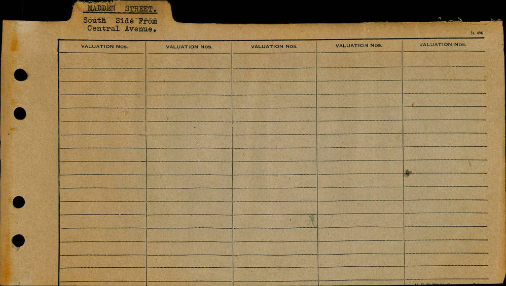 1961 - 1963 Central Ward Valuation Book 4