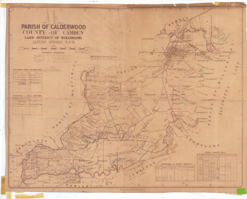 Parish Calderwood Land District Wollongong