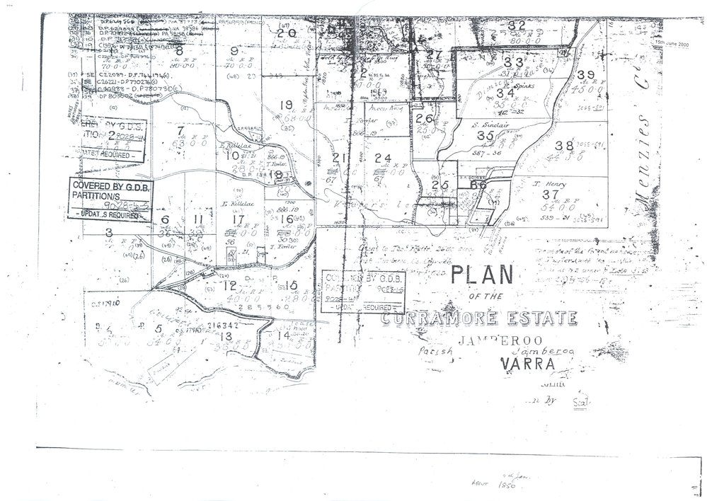 Part Plan of the Curramore Estate
