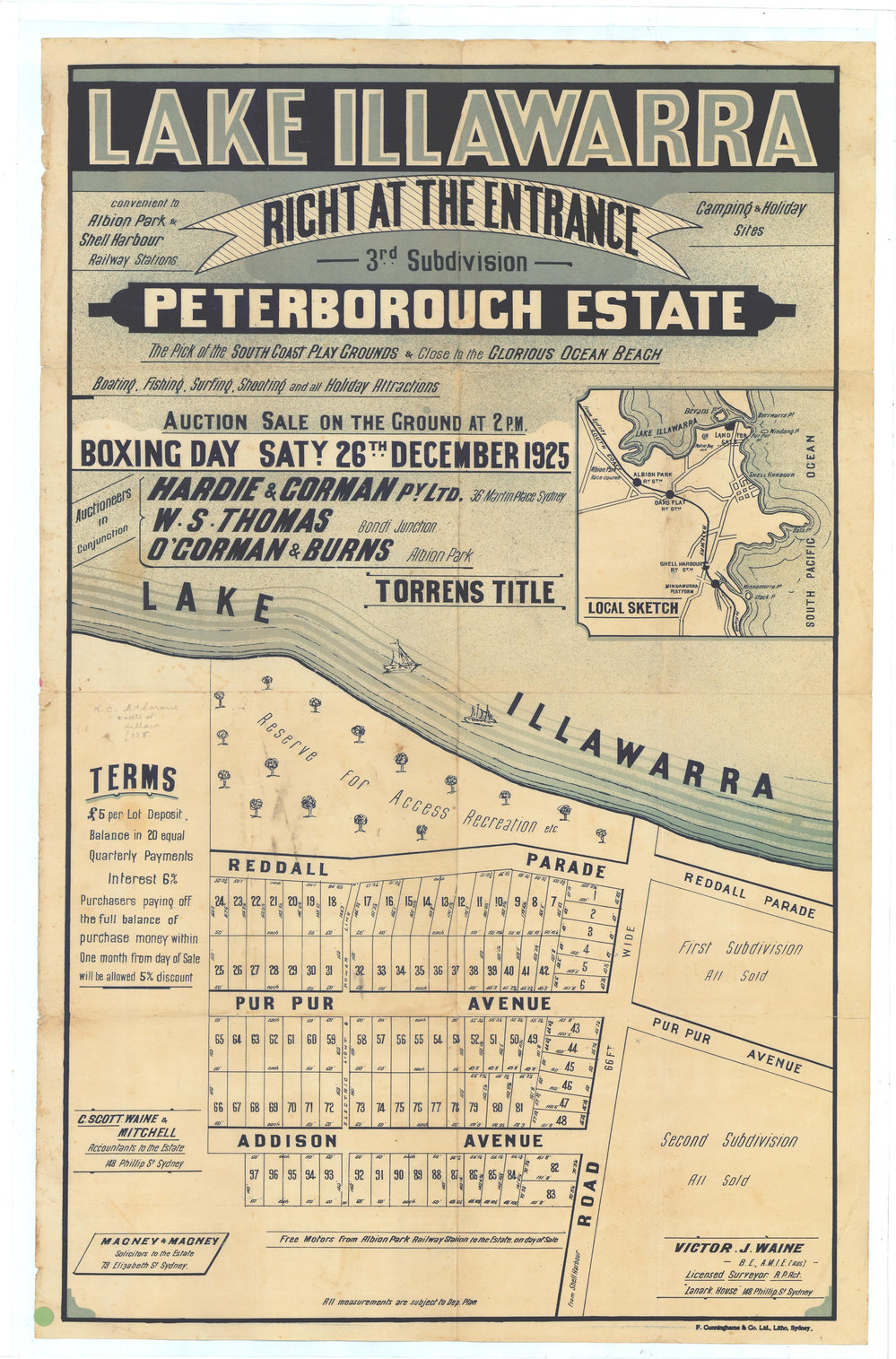 Peterborough Estate 3rd Subdivision Lake Illawarra