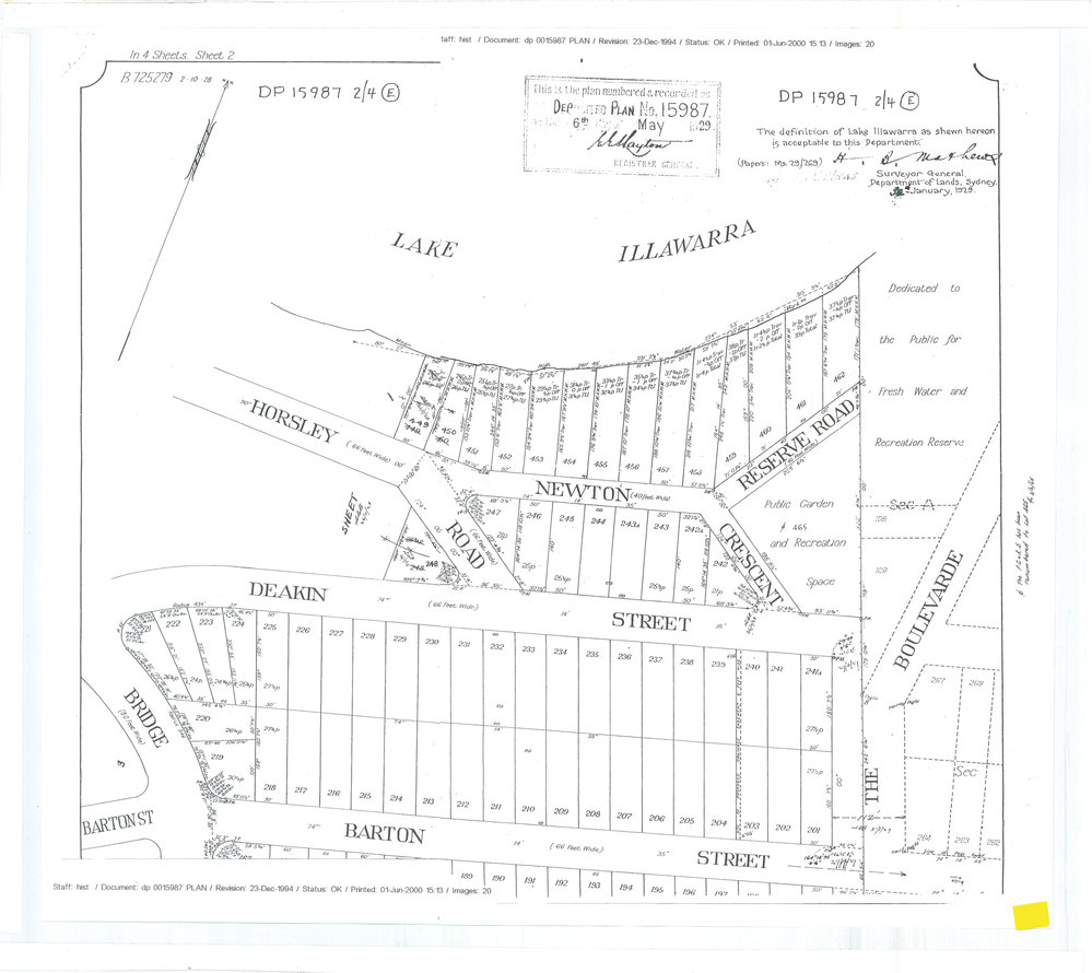 Plan Kembla Vista Estate Part A Sheet 2