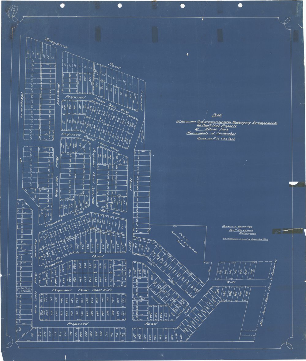 Proposed Subdivision Macquarie Street Albion Park