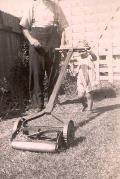 Lawnmowing in the 1940s