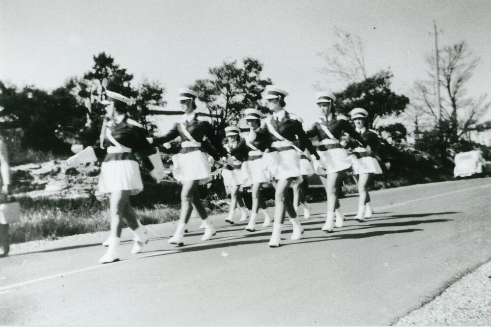 Marching girls in the Shellharbour Centenary Parade