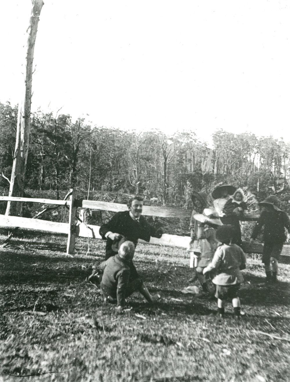 The Thomas family at play at 'Clover Hill'