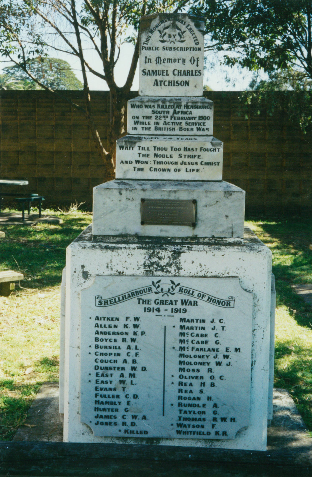 Caroline Chisholm Park Memorial