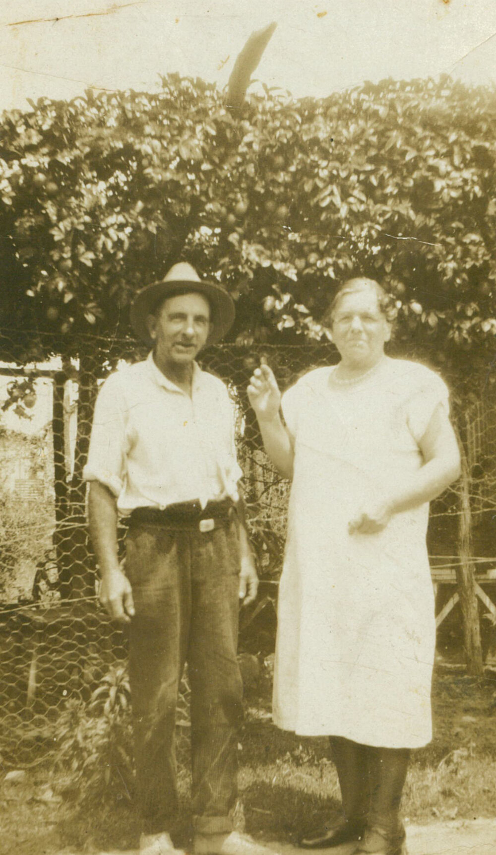 Wal Inskip and Emily Curr at Inskip's Dairy