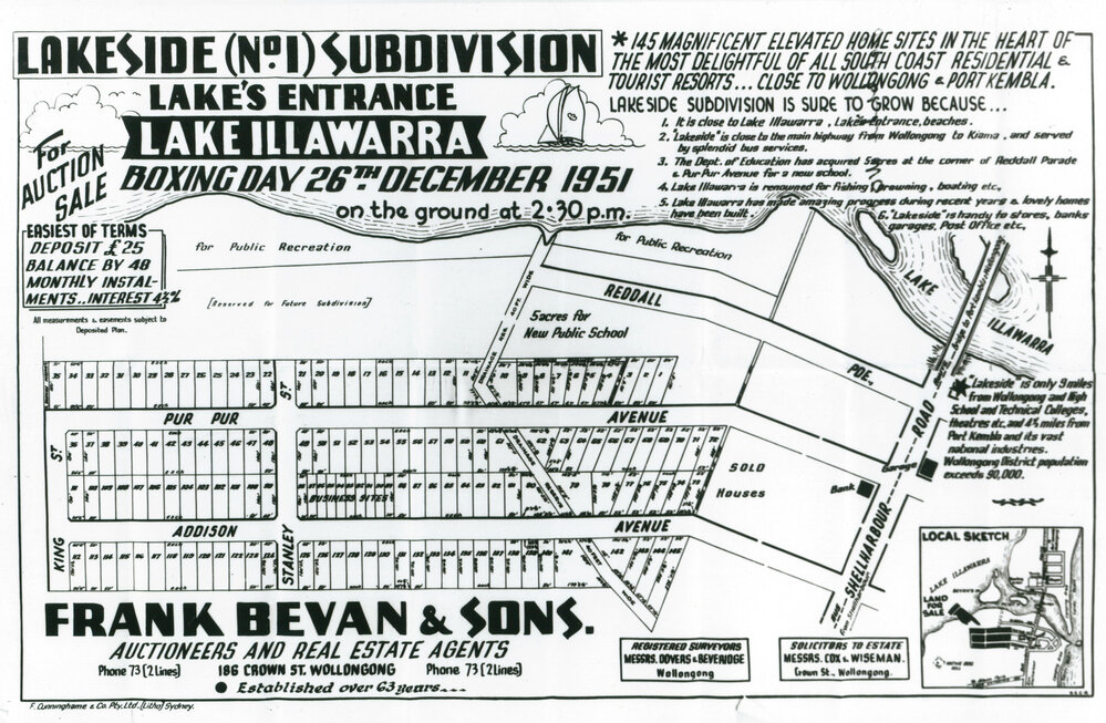 Lake Illawarra Lakeside subdivision