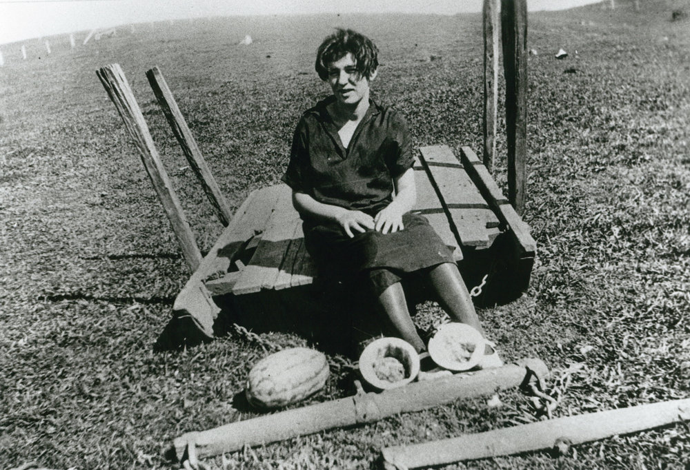 Grace Martin (nee: Warland) at Stoney Creek about 1926