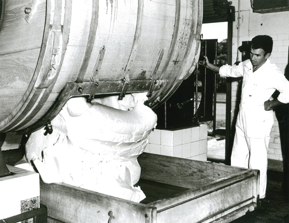 Butter making at the Illawarra Cooperative Central Dairy Factory, Albion Park Rail