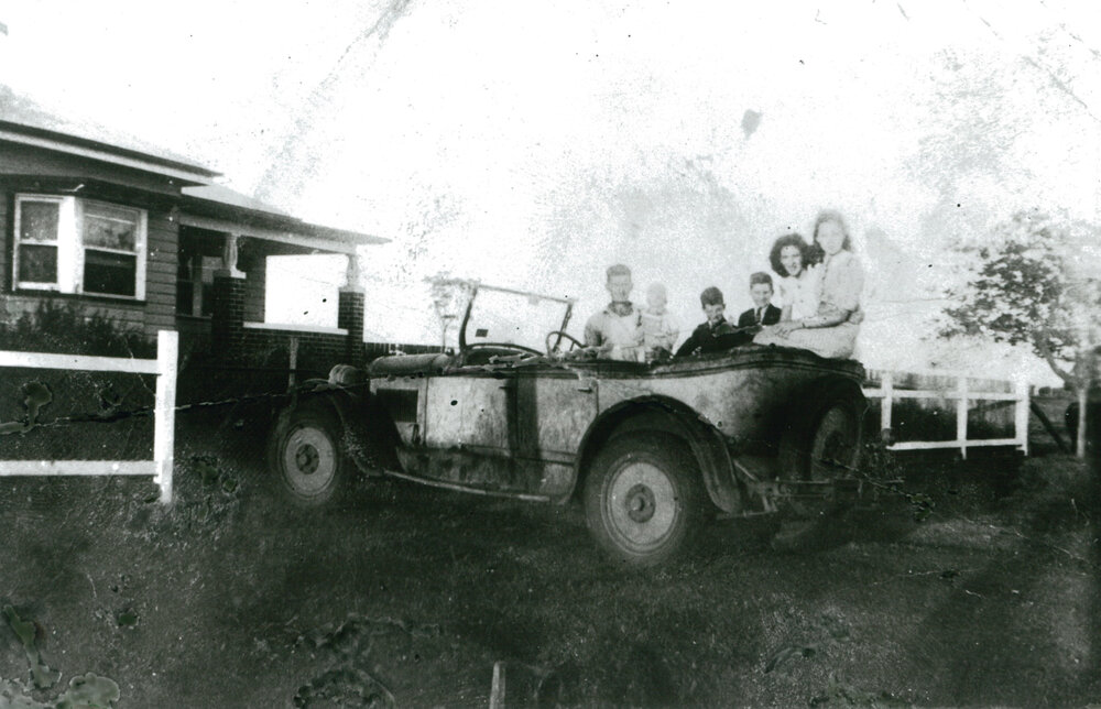 An old Dodge car at the Grey Family home