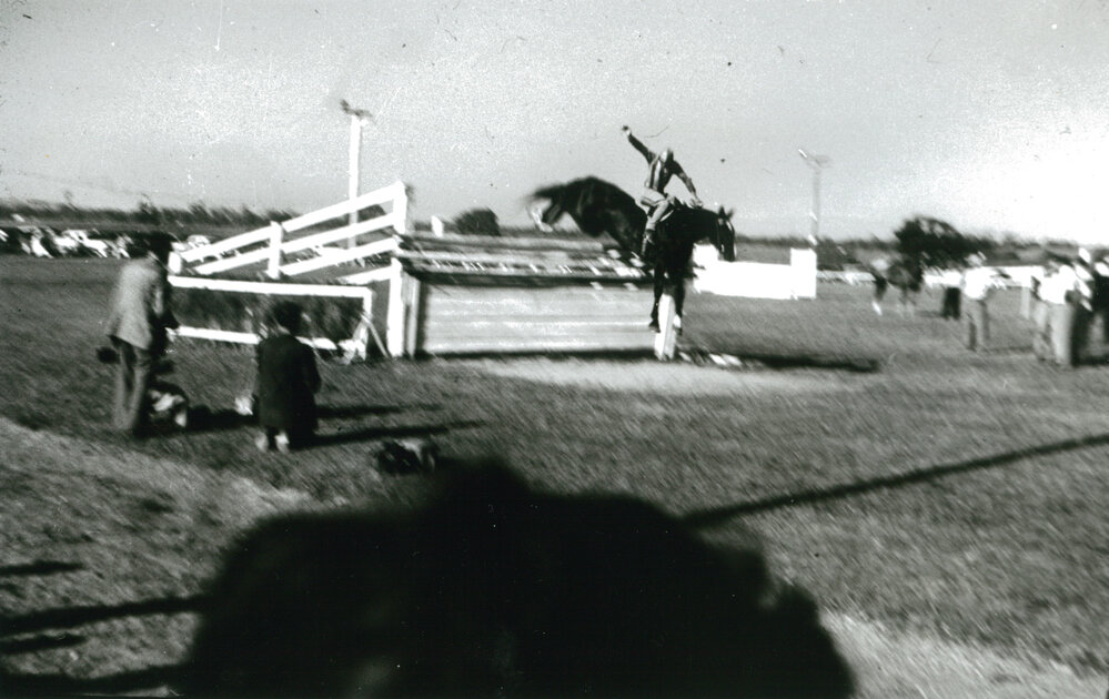 Competitor in the Highjump at  Albion Park Show 1957