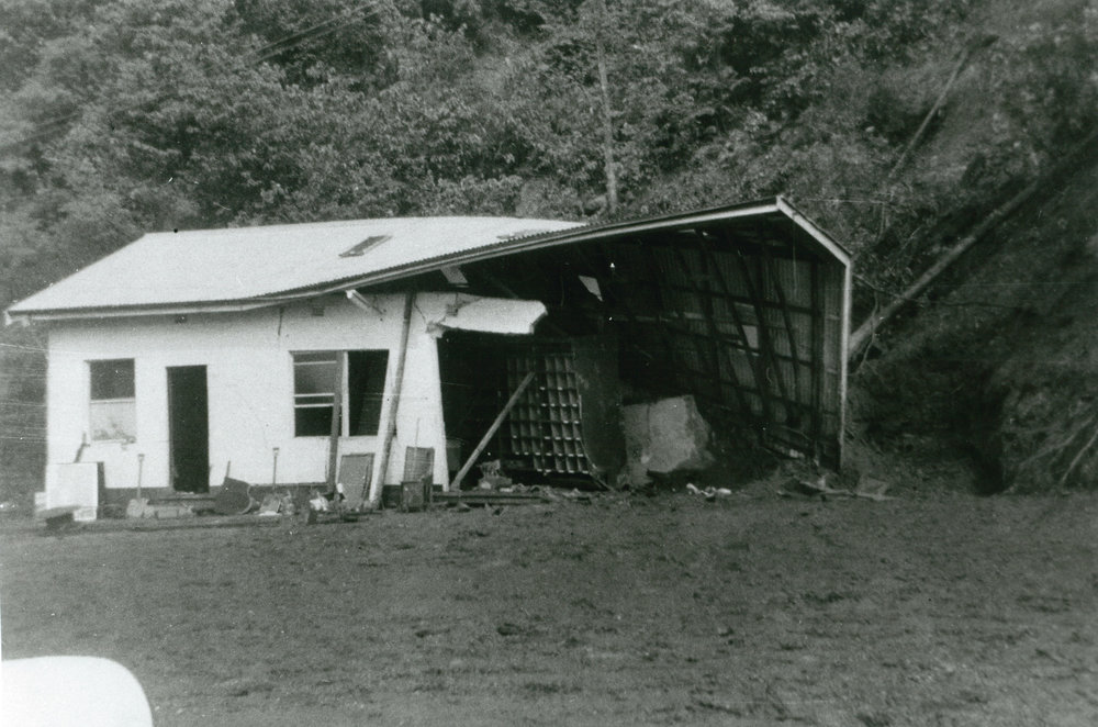 Tongarra Mine storeroom after a landslide about 1955