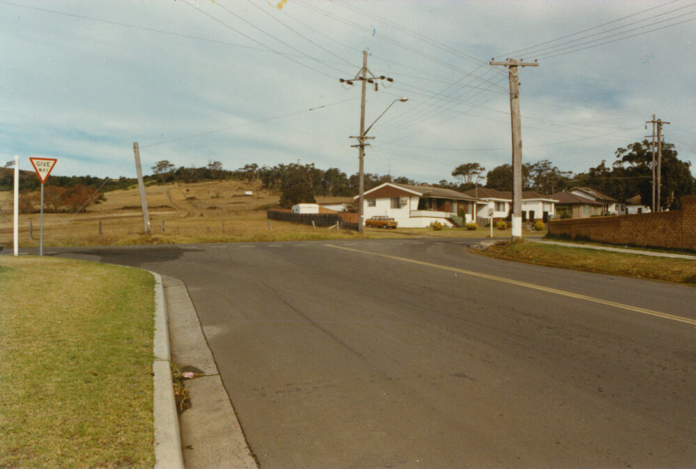 Looking south from Government Road, Oak Flats 1982