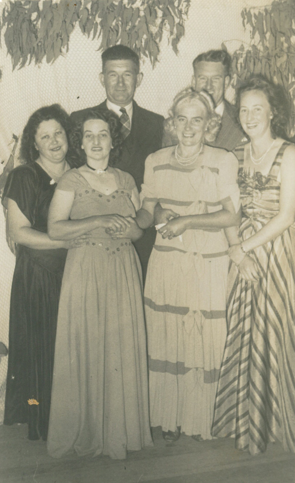 Happy group at the Albion Park Show Ball in the 1950s