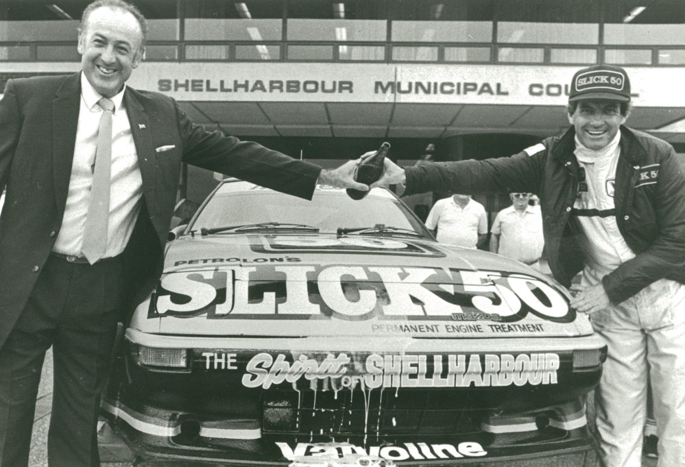 Mayor Bob Harrison with Peter McCleod 