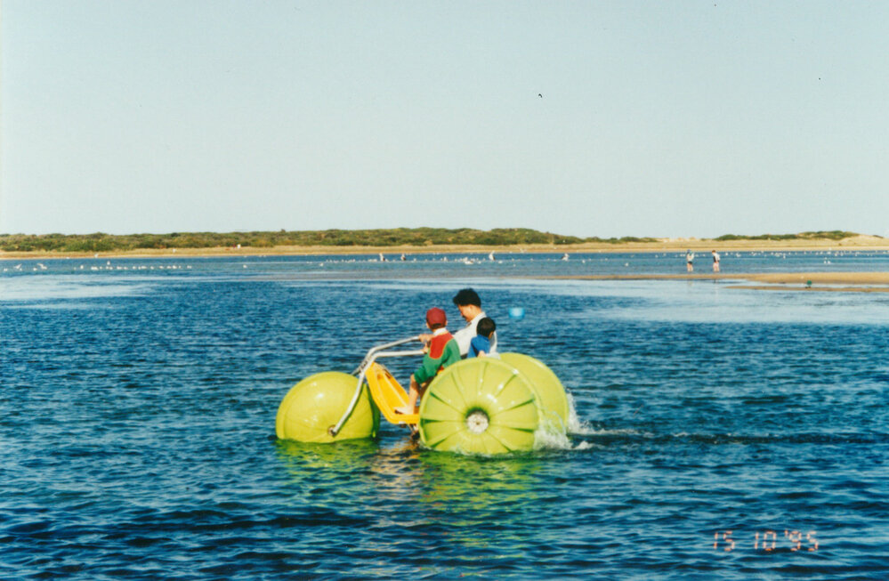 Paddle boats at Lake Illawarra Entrance 1995