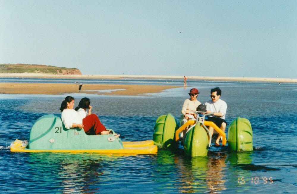 Paddle boats at Lake Illawarra Entrance 1995