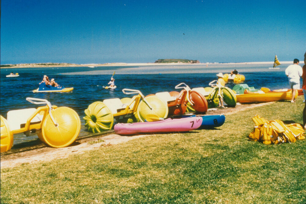 Paddle boats at Lake Illawarra Entrance 1995
