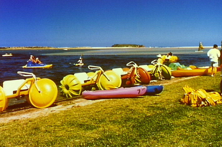Paddle boats at Lake Illawarra Entrance 1995