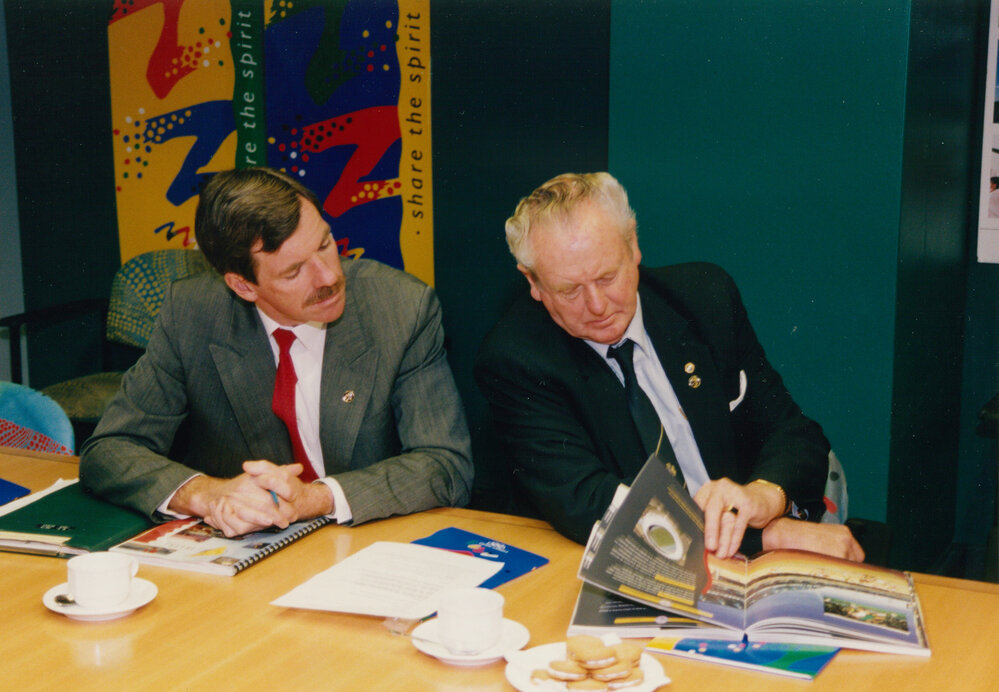 General Manager Brian A Weir and Mayor Cec Glenholmes