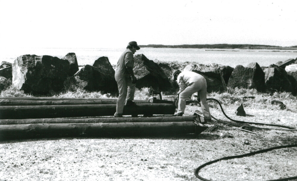 Repairing Shellharbour jetty 1989